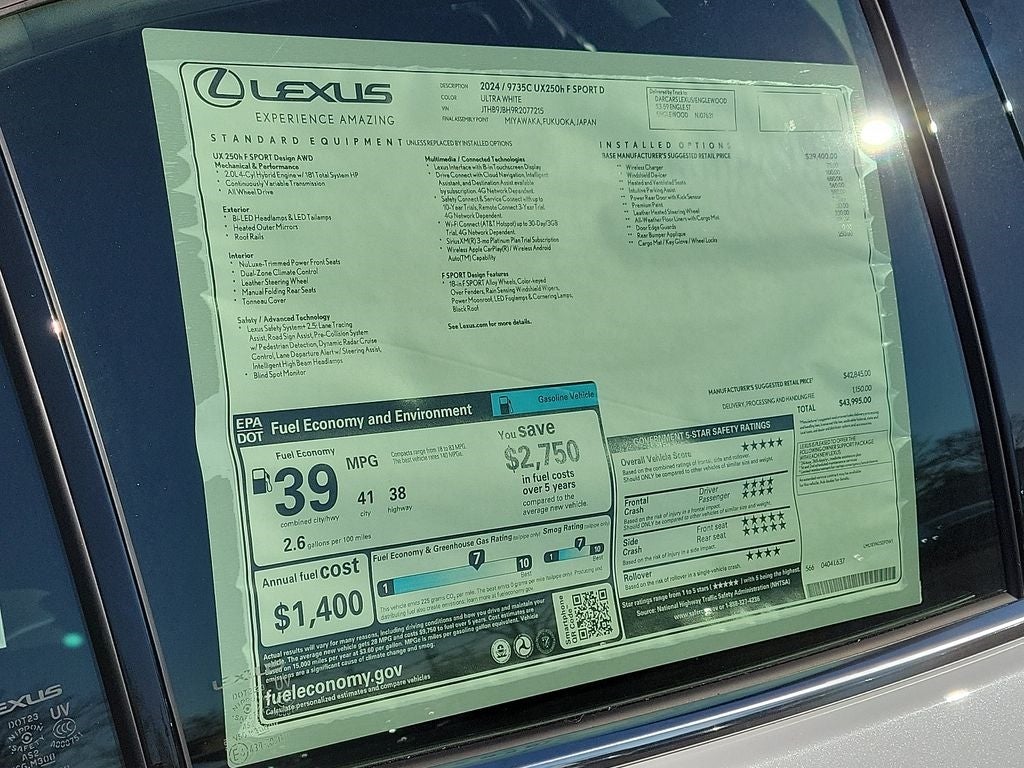 2024 Lexus UX F SPORT DESIGN